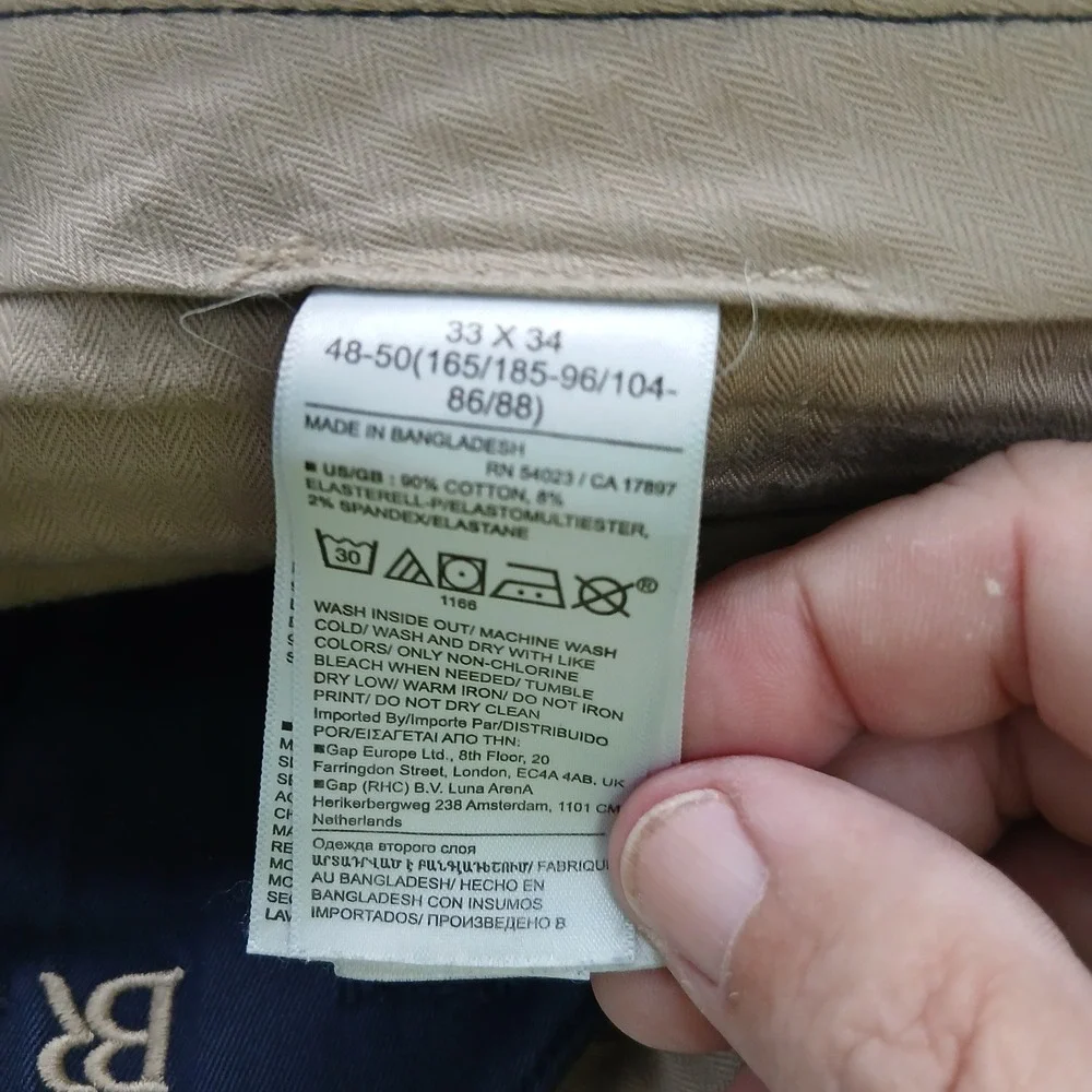 Banana Republic‎ Chino Pants Mens 36x30 Navy Blue Casual